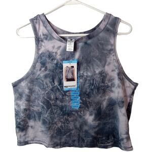 90 Degree By Reflex Mellow Pink Tie Dye Cropped Muscle Tank Large